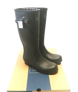 Pendleton Matte Black Classic Rubber Rain BOOTS Women's Size 8 Med 62015