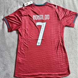 Soccer  adults small Medium large xl 2xl 3xl 4xl and kids sizes  from 4 years old to 12 years old Ronaldo Portugal home world cup 2026 kids and adults