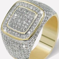 *NEW ARRIVAL* White Sapphire Pave Ring Jewelry SZ 7 / 8  *See My Other 600 Items*