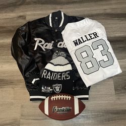 Womens Raiders Package (Waller, Bomber Jacket And Beanie )
