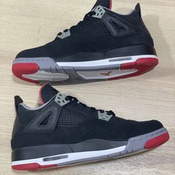 Air Jordan Retro 4 Bred Black Cement 2012 GS