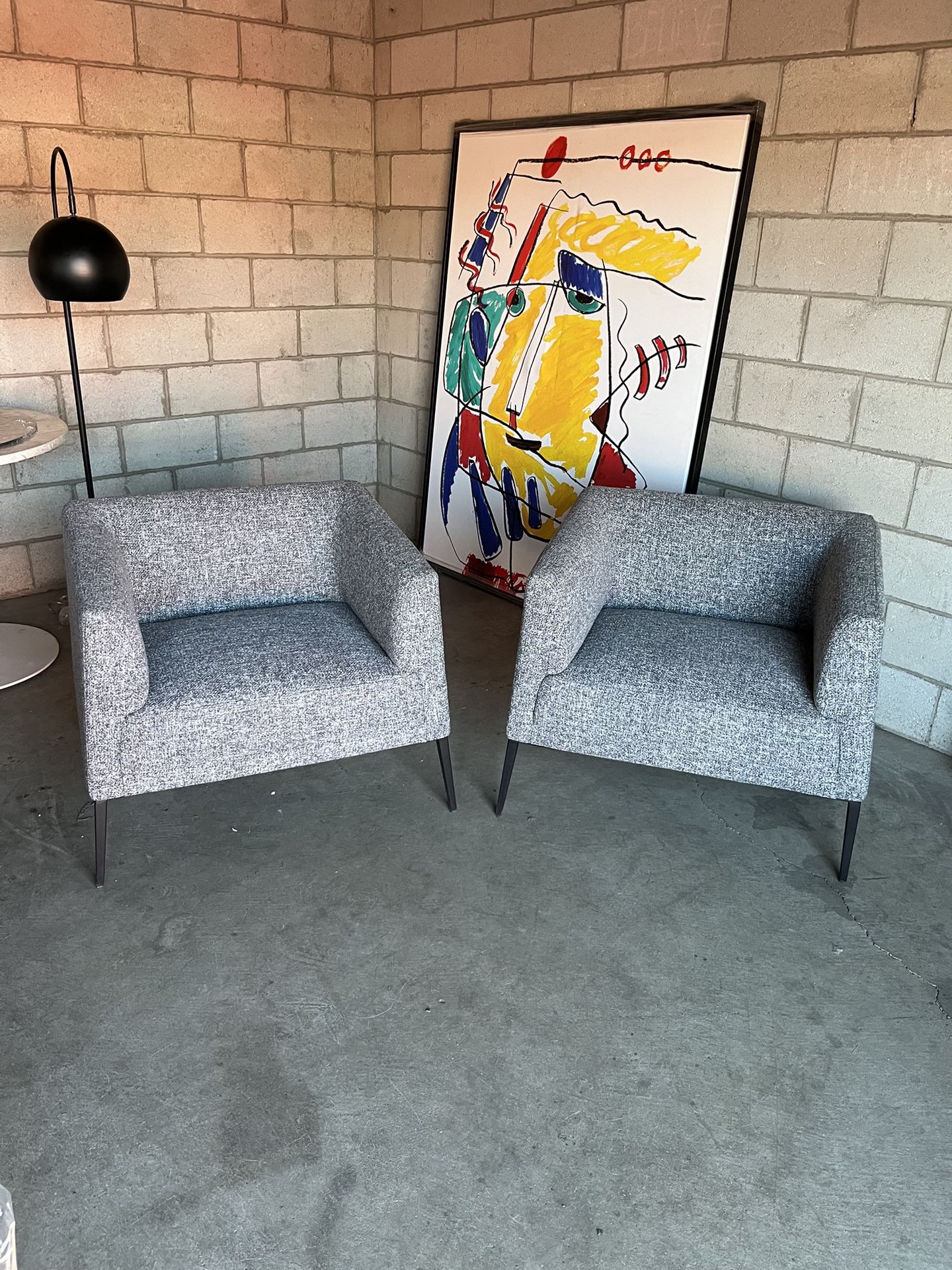 Pair Of Gray Upholstered Chairs ($10 Delivery ) for Sale in Las Vegas ...