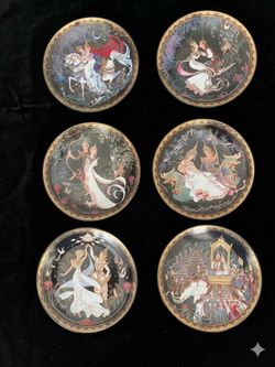 Vintage Royal Porcelain Thailand Love Story of Siam Collector Plates Set of 6