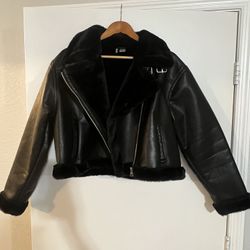 Leather Jacket Size large 