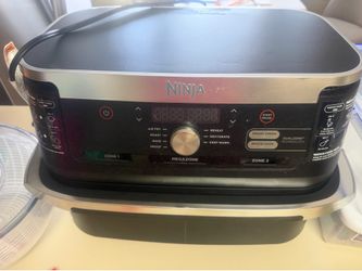 Ninja Foodi Air Fryer | 6-in-1 with 7-QT MegaZone & Basket Divider for Large Proteins & Full Meals | Cook 2 Foods at Once | 450° F | Air Fry, Roast, B