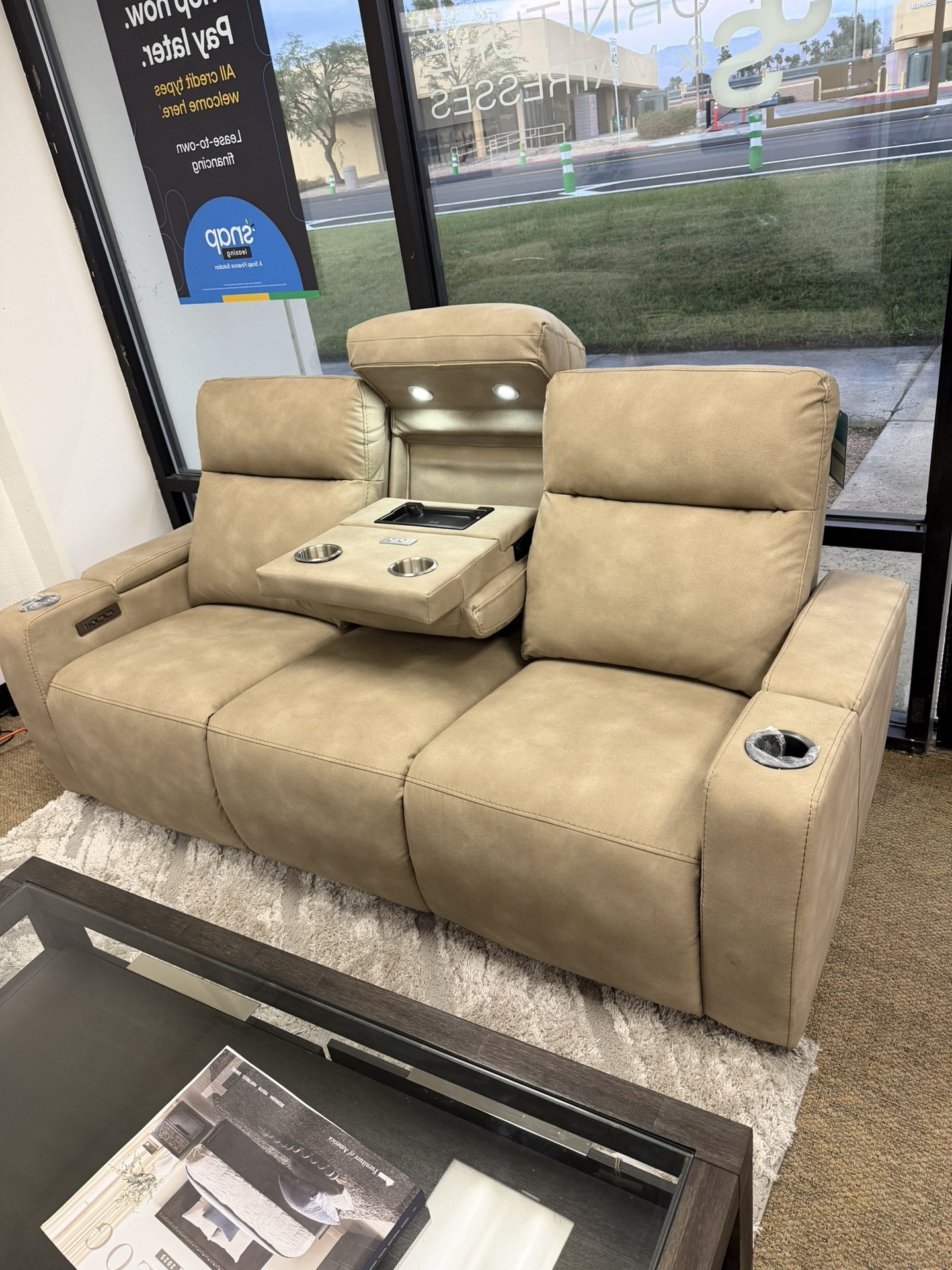 Fabric Sofa-Greymel-zero down Payment 