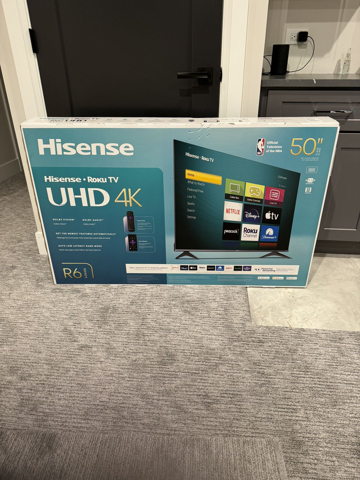 Brand New 50” Hisense UHD 4K Roku Smart TV