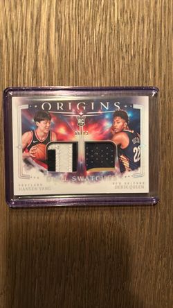 2025-2026 Panini Origins Hansen Yang/Derik Queen Rookies  Dual Patch 66/75