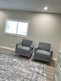 2 velvet Accent Chairs (Brand New)