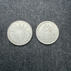 2 Mexican silver coins