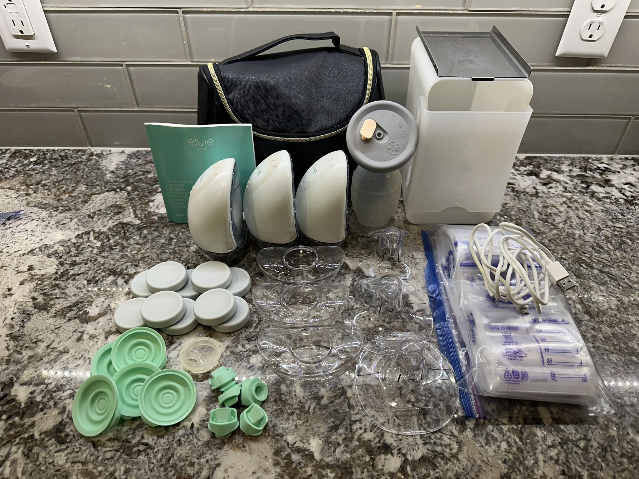 Elvie Wearable Breast Pump Kit with Extras