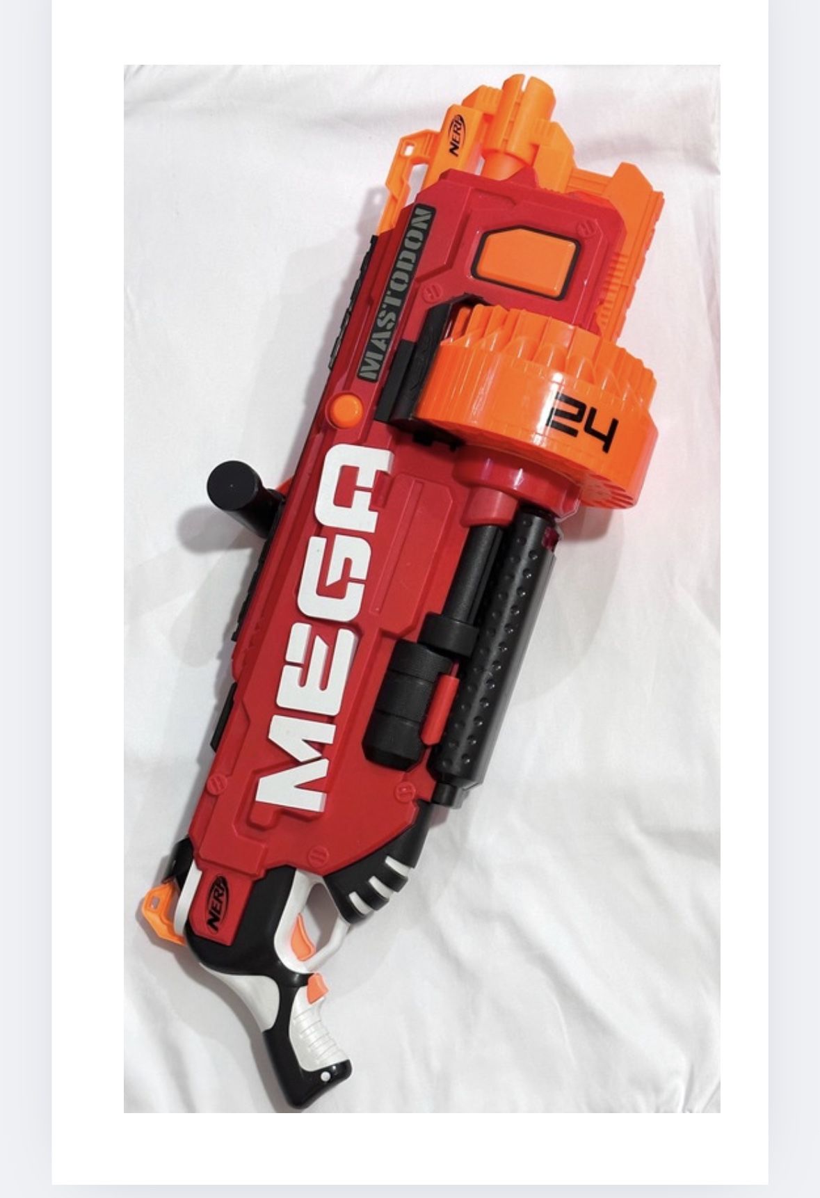 Nerf N Strike Mega Mastodon Blaster Nerf Gun Mega 24 Dart Drum Motorized