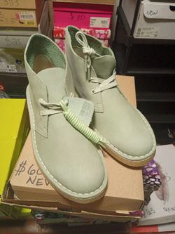 Clarks Desert Boot Sage Green Leather
