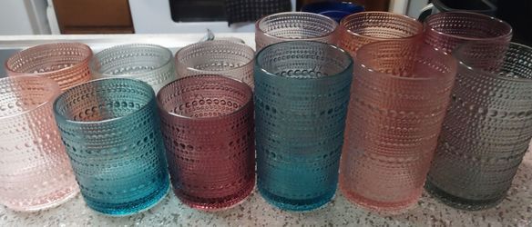 Textured  Drinking Glasses set of 12