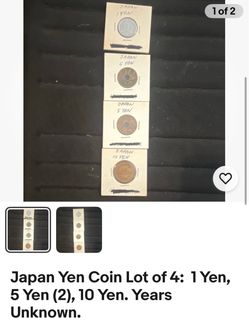 Japan Yen Coin Lot of 4
