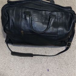 Very Smooth Black Casino Windsor Leather Duffle Bag 