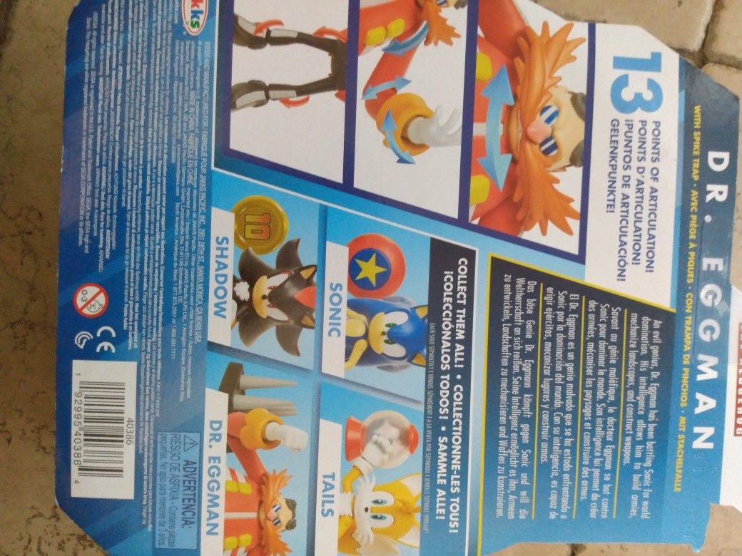 Brand New Sonic The Hedgehog Dr. Eggman Figure In PackageUnopened