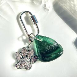 Sea Glass Dog Leash Charm / Keychain 