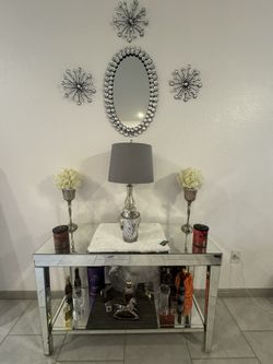 Glass Mirror Table