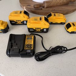 NEW DEWALT 20V MAX Batteries 2Ah 4Ah 6Ah 8Ah + 12V 5Ah + DCB1104 Charger - sold individually