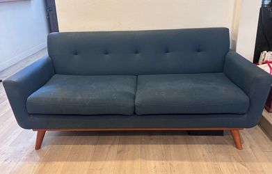 Modway Engage Mid-Century Modern fabric sofa 90” and loveseat 78” in color Azure