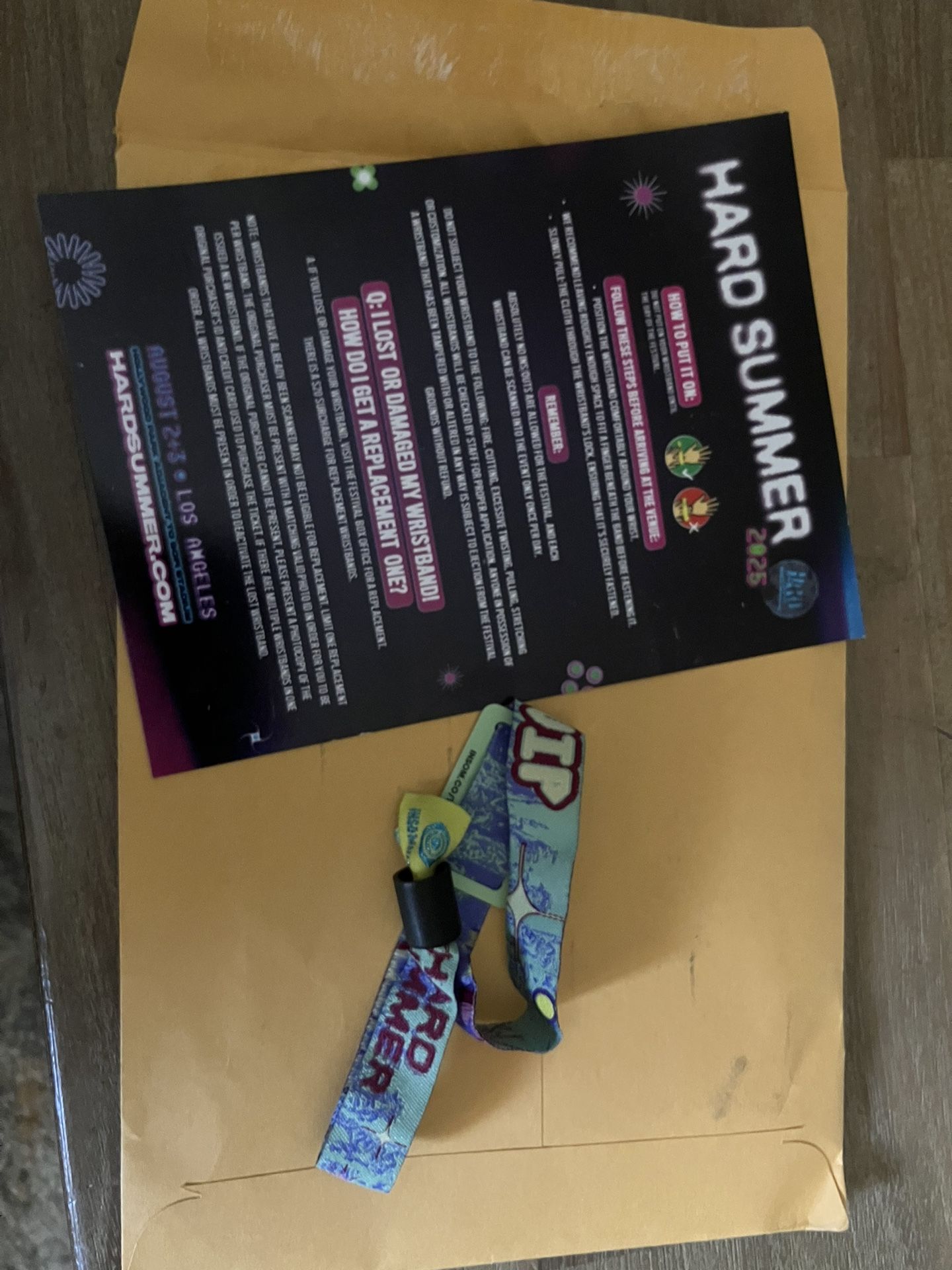 2 DAY VIP HARD SUMMER WRISTBAND