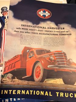Vintage International Harvester Truck Print Ad