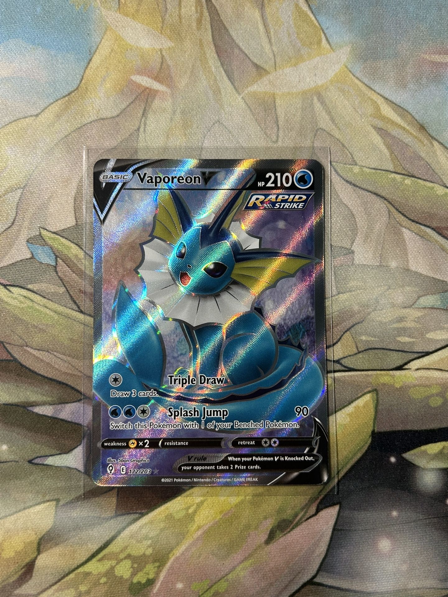 Pokemon Vaporeon V Full Art Evolving Skies
