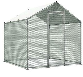 Large Metal Kennel chicken Coop 6.6 x 6.6 x 6.6 ft.