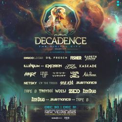 Selling  2x Decadence Colorado Nye 12/31 