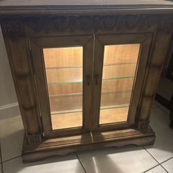 Nice Cabinet With Glass Shelves