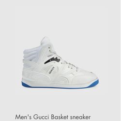 Gucci Basketball Shoes White & Royal Blue Size 13