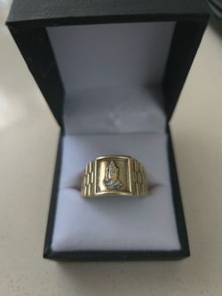 10kt gold prayer ring size 10
