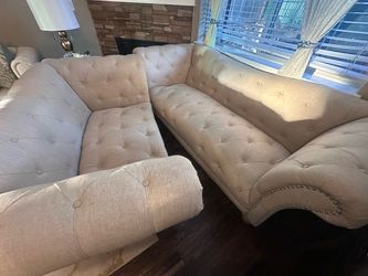 Loveseat And sofa with kitchen table