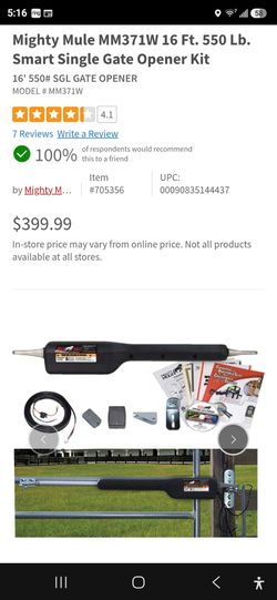 Gate opener kit fence door