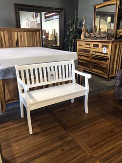 New! White Patio Storage Bench Only $299