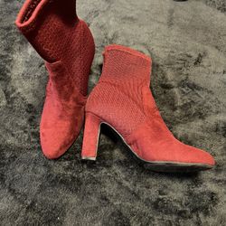 Burgundy Boots Size 5 1/2