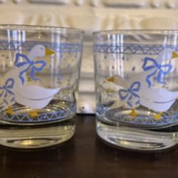 Libbys 1980 deck glass sets of four