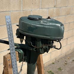 Vintage Outboard Motor Spins Over