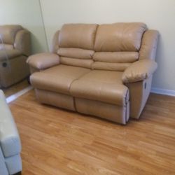 Leather Recliner Loveseat 