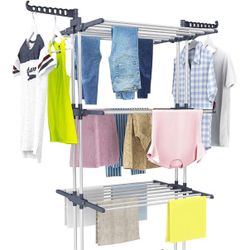4 Tier Drying Rack Foldable With Wheels