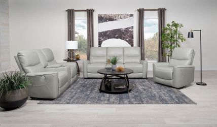 3-piece Power Reclining Sofa Set Dove Grey