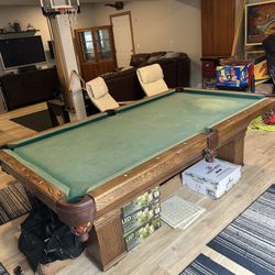 1 Piece Slate Pool Table With Accessories 
