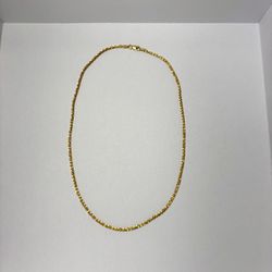 Nice Diamond Cut 14k Gold Over .925 Silver 16inch