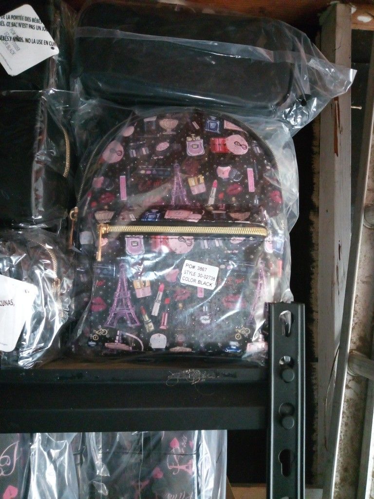Black Backpack Make Up Bag