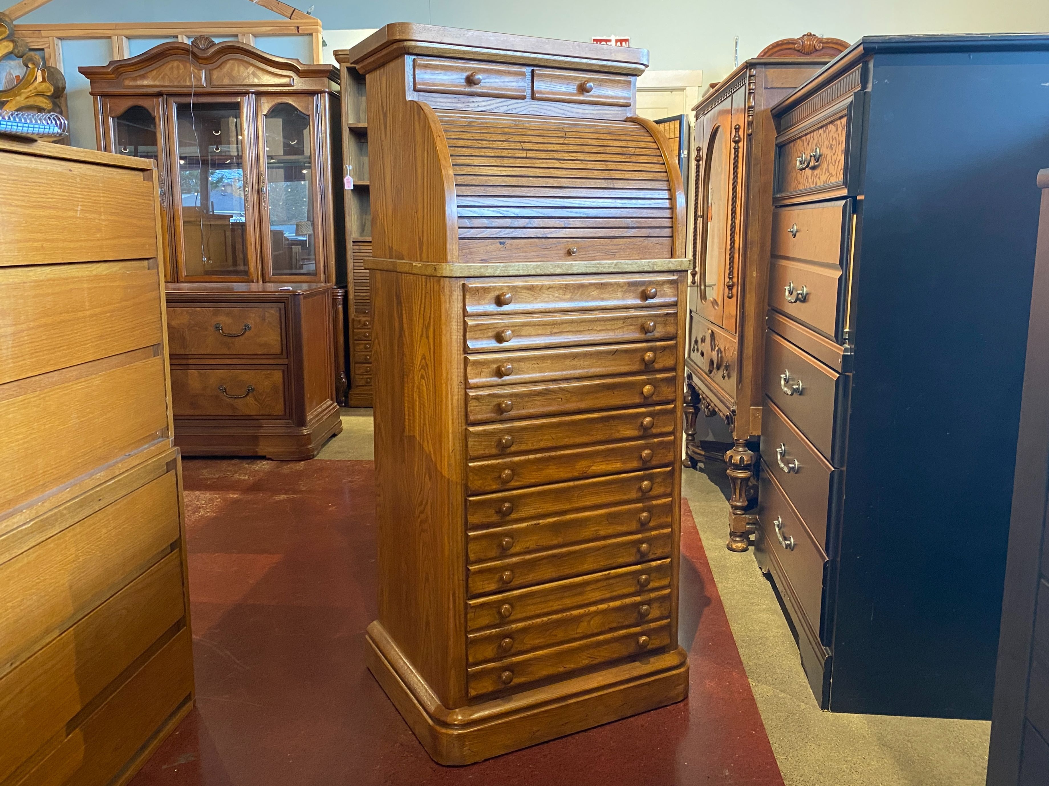 STANLEY Roll-Top “Watch Maker’s” Desk/Dresser