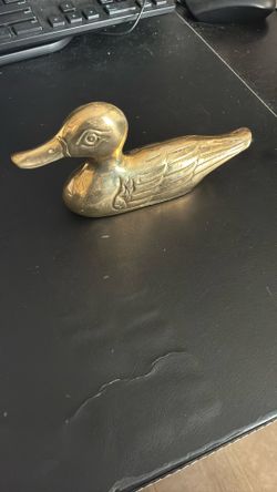 Vintage Gatco Solid Brass Duck Paperweight