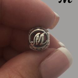 Brand New Sterling Silver 925 Letter M Charm