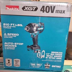 Makita New 1/2” Impact Wrench 4 Speeds 40v