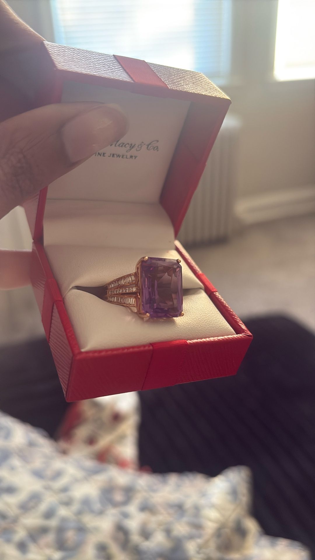 14KRG Amethyst Ring